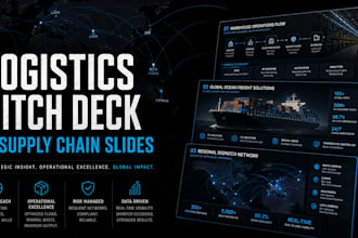 design logistics pitch deck freight presentation supply chain company overview
