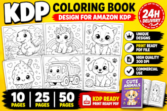create kdp colouring book pages and amazon ready colouring book