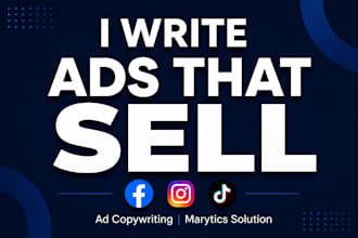 write high converting ad copy for facebook, instagram and tiktok