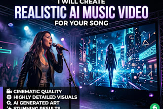 create realistic ai music video for your song cinematic