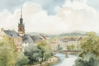 draw an illustration of any buildings or cityscape for you