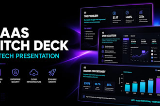 design saas investor pitch deck tech pitch deck startup presentation