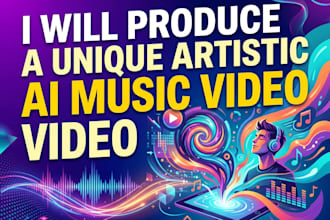 produce a unique artistic ai music video