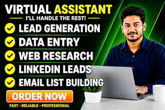 be your expert virtual assistant for data entry, web research and lead generate