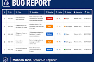 do manual QA testing and bug reporting for websites and apps