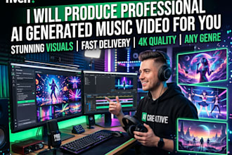 produce professional ai generated music video for you