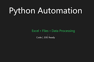 build a python automation script for excel and file tasks