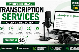 accurate english audio and video transcription