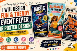 design modern church flyer, conference, event flyer or trendy poster
