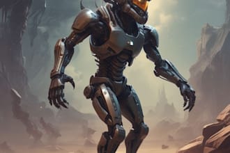create stunning sci fi character illustrations