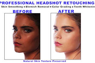 professionally  edit your casual headshots