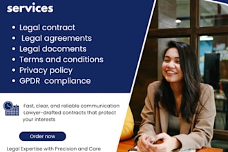 draft attorney approved legal contracts and privacy policy