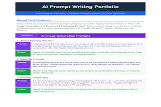 write high quality ai prompts for image generation