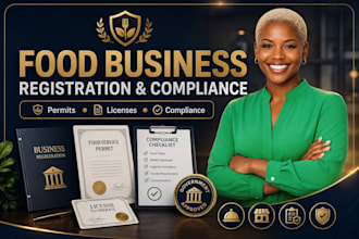 handle food business registration, permits, licenses, and compliance
