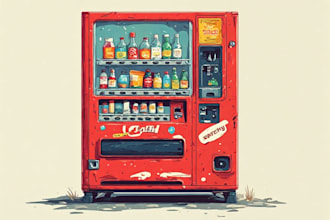 do a catchy vending machine design