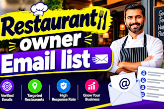 provide targeted restaurant leads and hotel owners email list