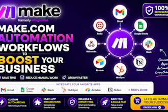 build custom make com integromat automation workflows to boost your business