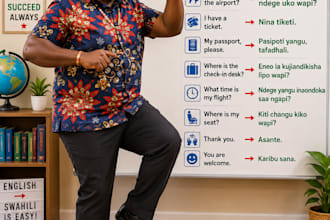 translate english to swahili  professinally