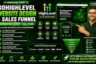 gohighlevel website design ghl store, ghl automation expert, ghl sales funnel