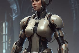 design custom futuristic sci fi characters