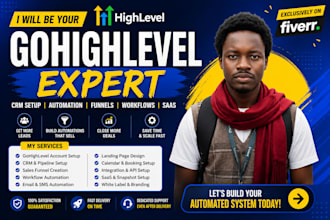 build gohighlevel sales funnel, ghl landing page website and CRM automation