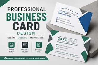 design a modern professional business card for your brand