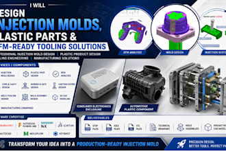 design injection molds, plastic parts, and dfm ready tooling solutions