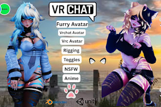 do custom 3d vrchat avatar vrc avatar furry avatar vr character nsfw 3d model