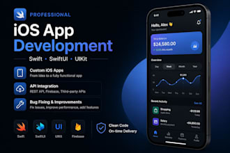 develop a professional ios app using swift, swiftui or uikit