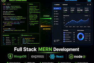 develop a full stack mern or mean web application with rest API