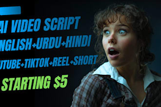write engaging ai video scripts in english urdu and hindi