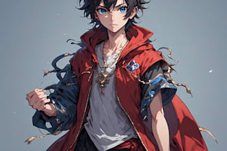 make custom anime illustration for your