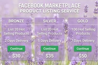 be your facebook marketplace manager and list products