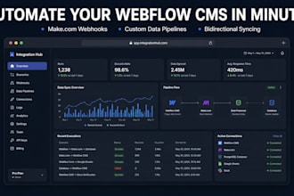 build make com webhooks for webflow cms