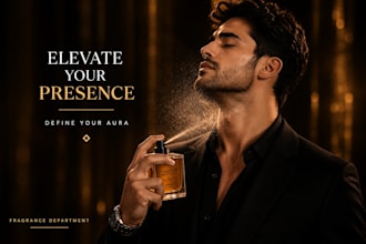 design premium perfume and fragrance ad creatives