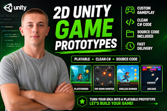 develop a playable 2d game prototype in unity