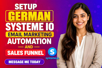 setup german systeme io email marketing automation and sales funnel
