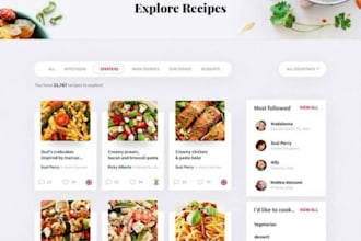 develop ai recipe website, food chatbot, restaurant ai web app saas