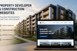 build a premium squarespace website for property developer construction business