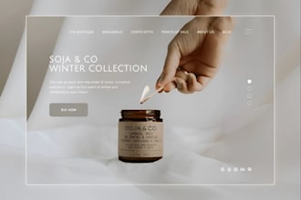 candle shopify store candle website scented candle store design