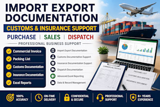 import export documentation, invoice, packing list and customs paperwork