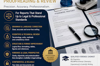 proofread forensic report and make my opinion