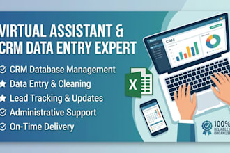 do CRM data entry and client management support