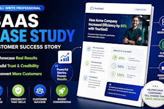 write saas case study, customer success story and software succes story