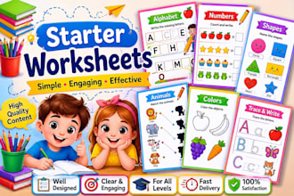 create educational content, worksheets, quizzes and course materials