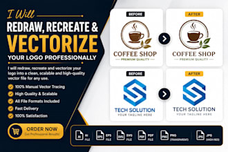 redraw recreate and vectorize your logo professionally