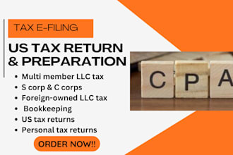prepare efile USA tax returns for individuals, business, personal tax return