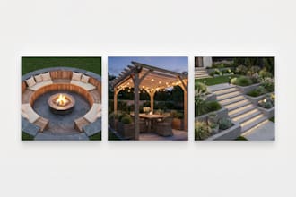 do architecture backyard landscape design and 3d rendering outdoor living spaces