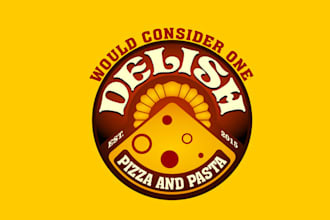 design restaurant food truck pizza takeaway logo