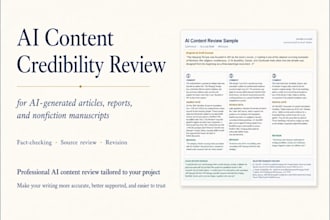 fact check ai generated articles, reports, and nonfiction drafts